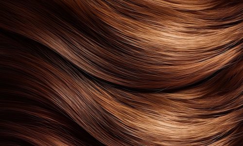 Shimmering luxury brown-haired hair care background wallpaper Generative AI